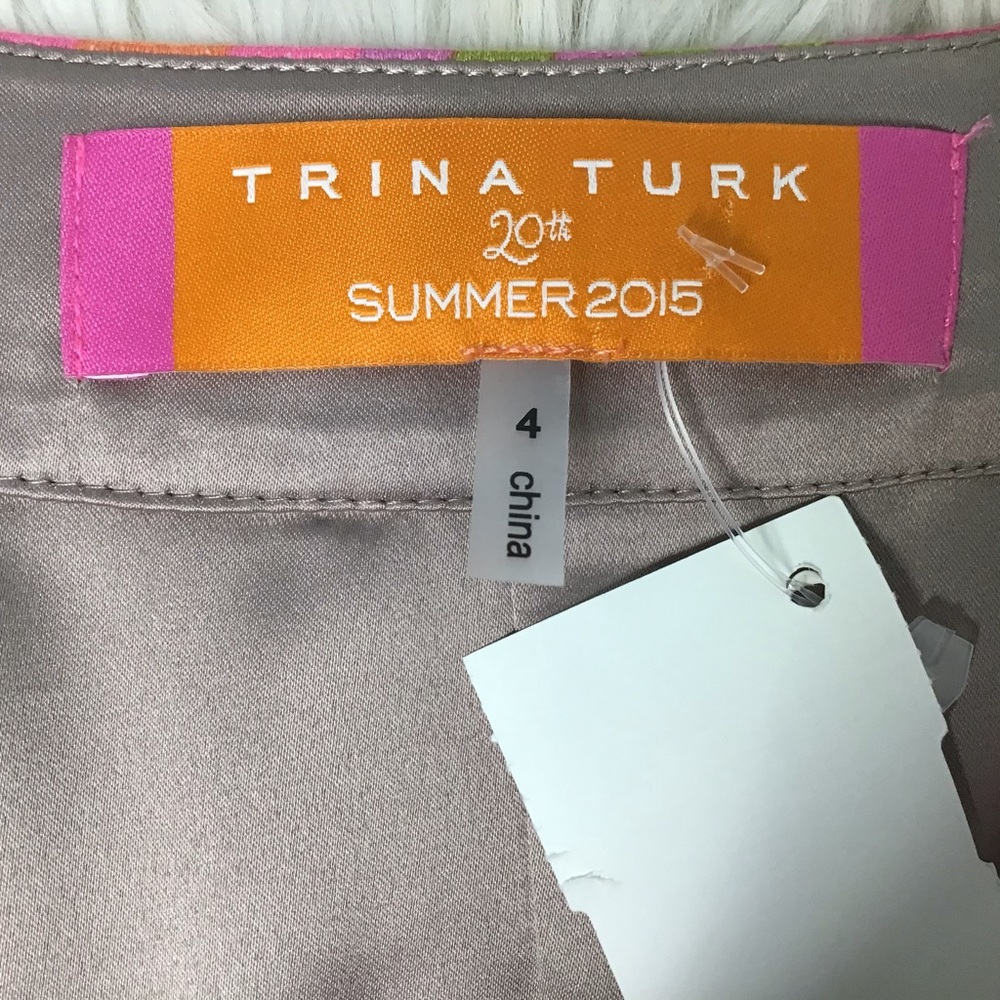 Trina Turk 20th Anniversary Silk Dress NWT Sz 4 - Picture 4 of 7